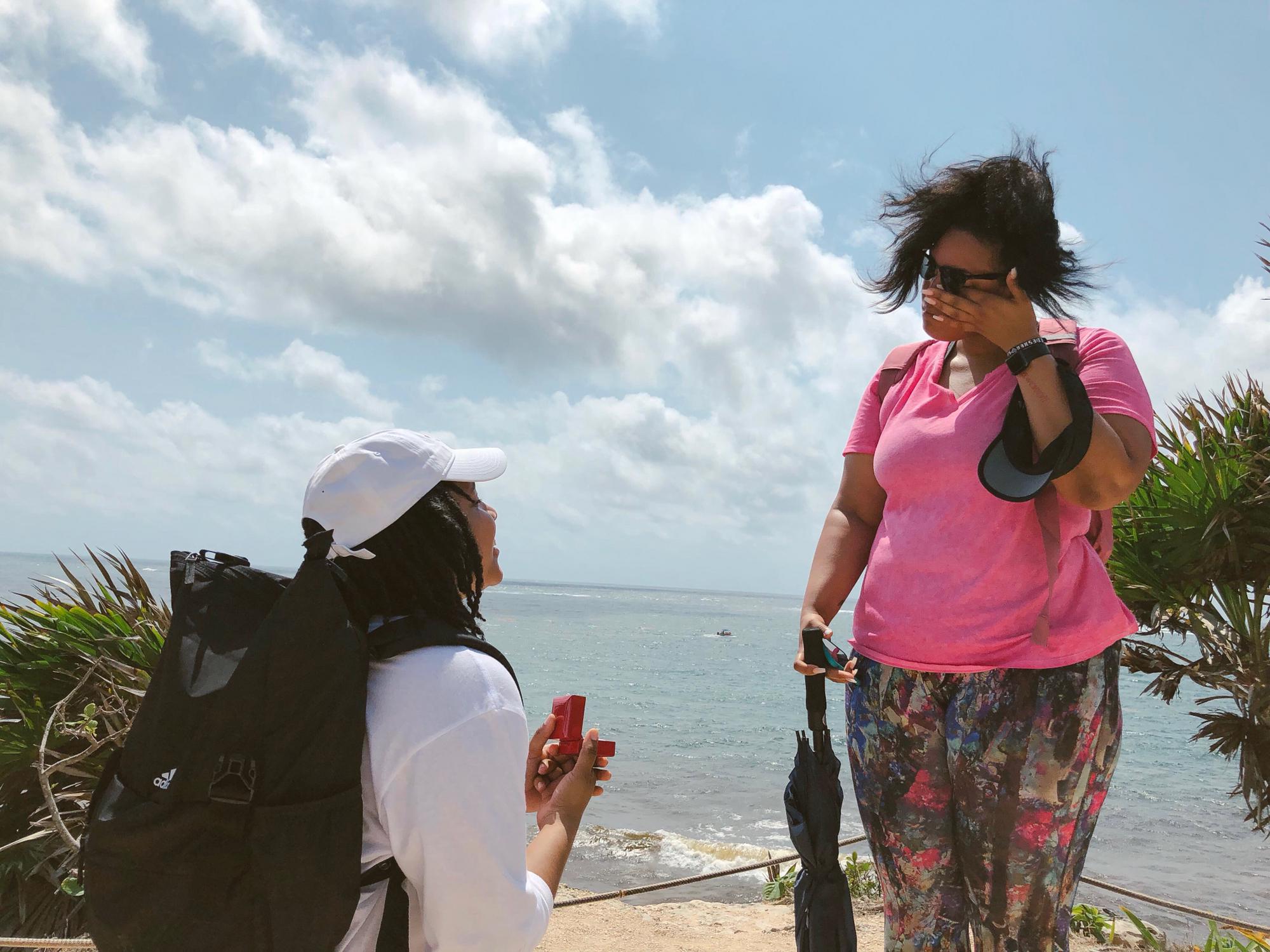 DeShea proposing to Simone.