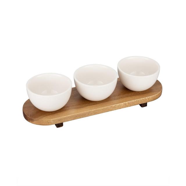Thirstystone Tray with Condiment Bowls Set, 3 Pieces