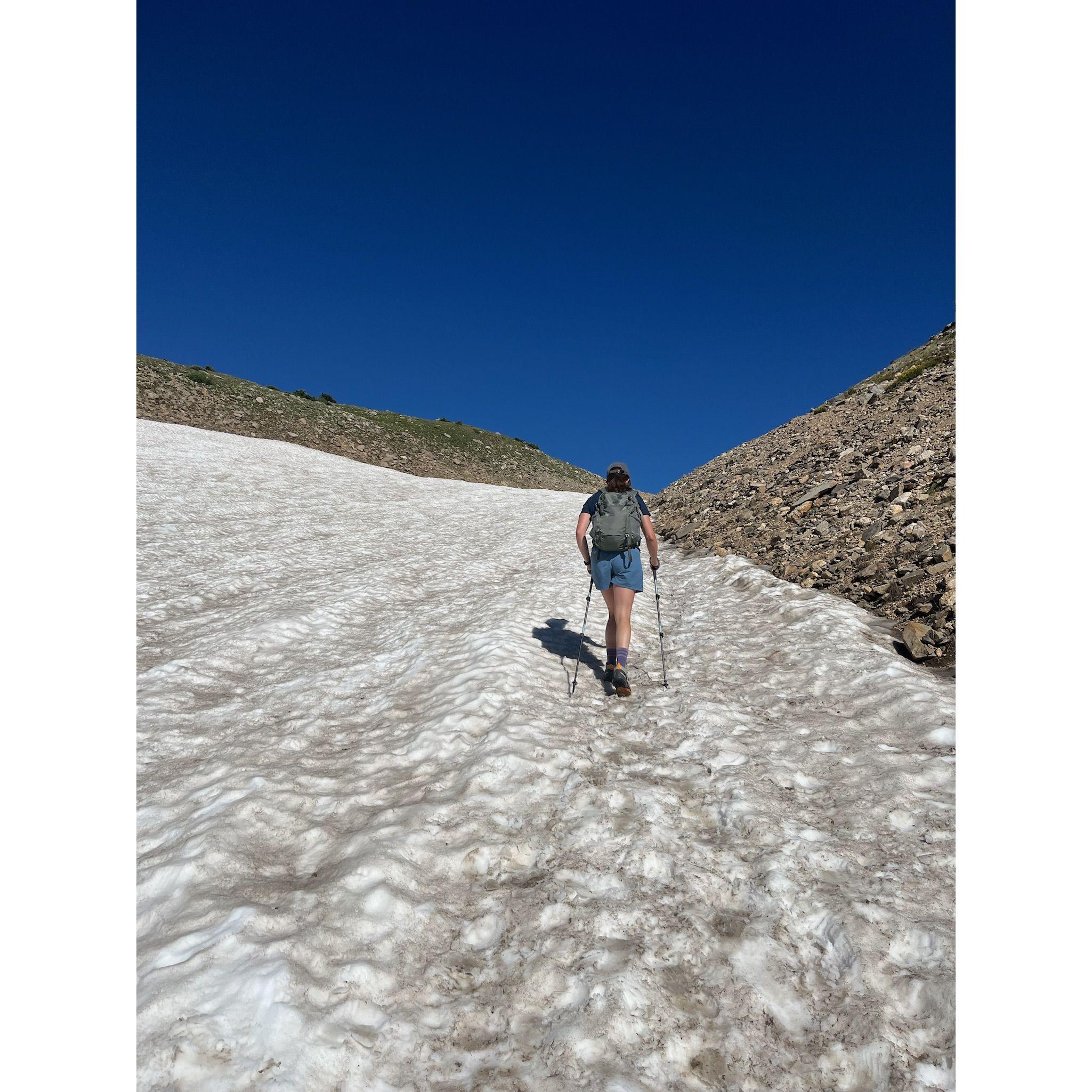 Hiking up glaciers