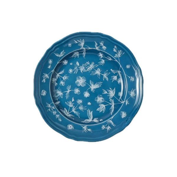 Floral Dessert Plate Petrol by Ginori 1735