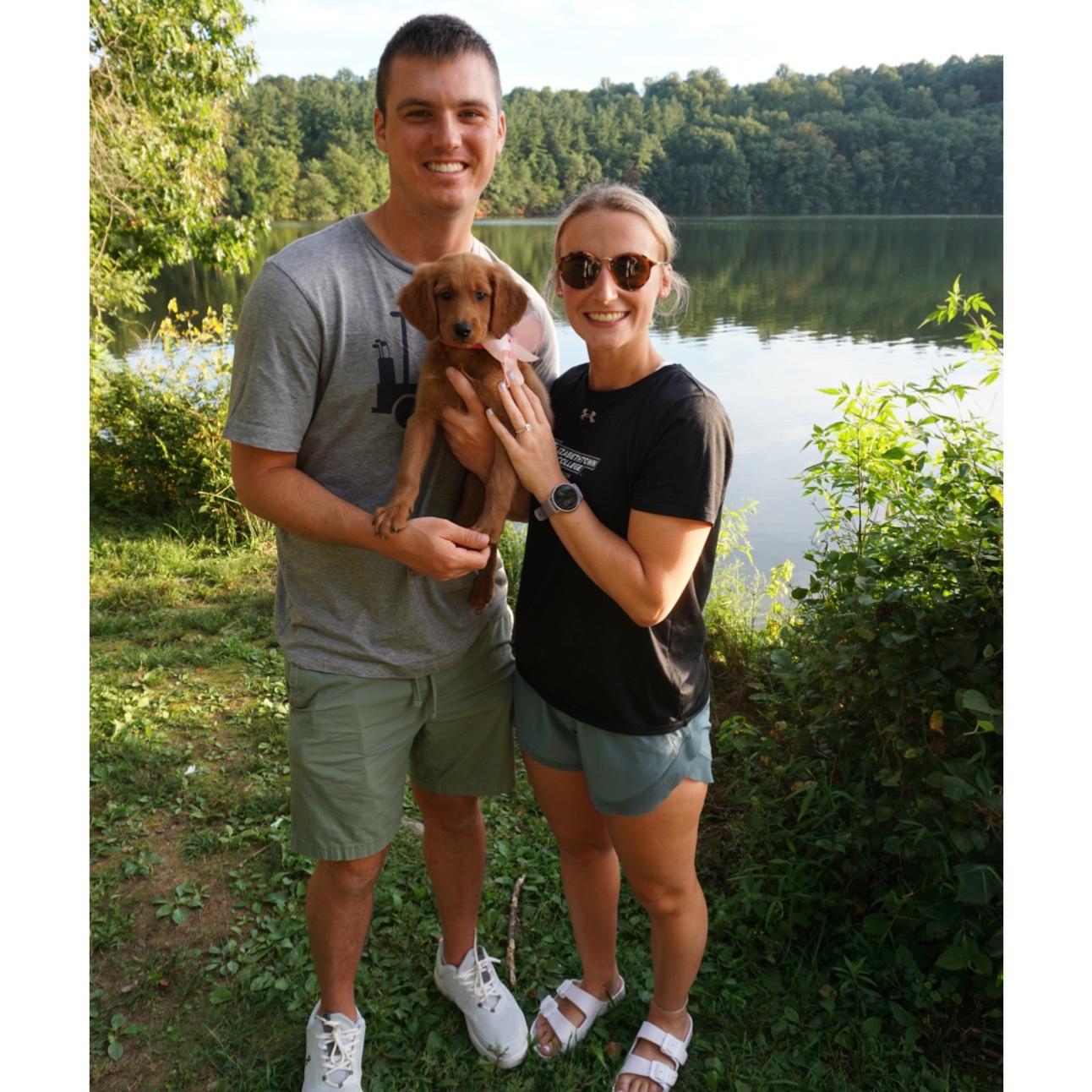 A puppy and a ring! Same day!