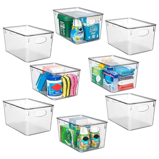 ClearSpace 12.5 x 9.5 x 7 Clear Plastic Storage Bins