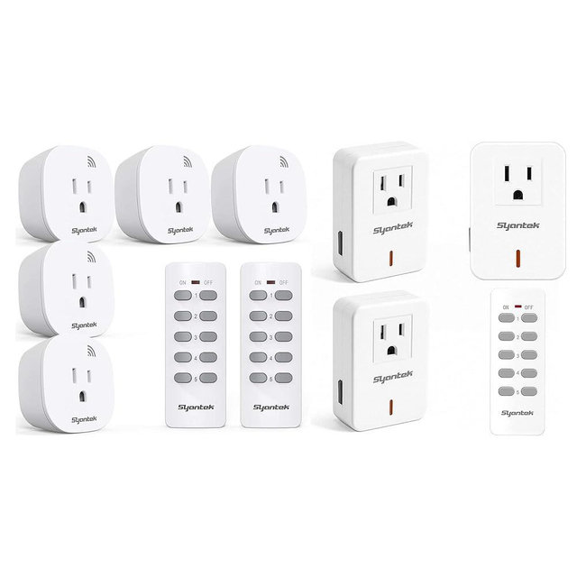 Syantek Remote Control Outlet Wireless Light Switch for Household Appliances, Up to 100 ft Range, FCC Certified, ETL Listed