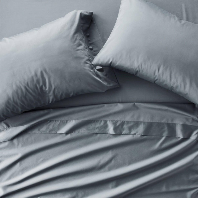 California King 600 Thread Count Sateen Sheet Set Mineral Blue - Casaluna™