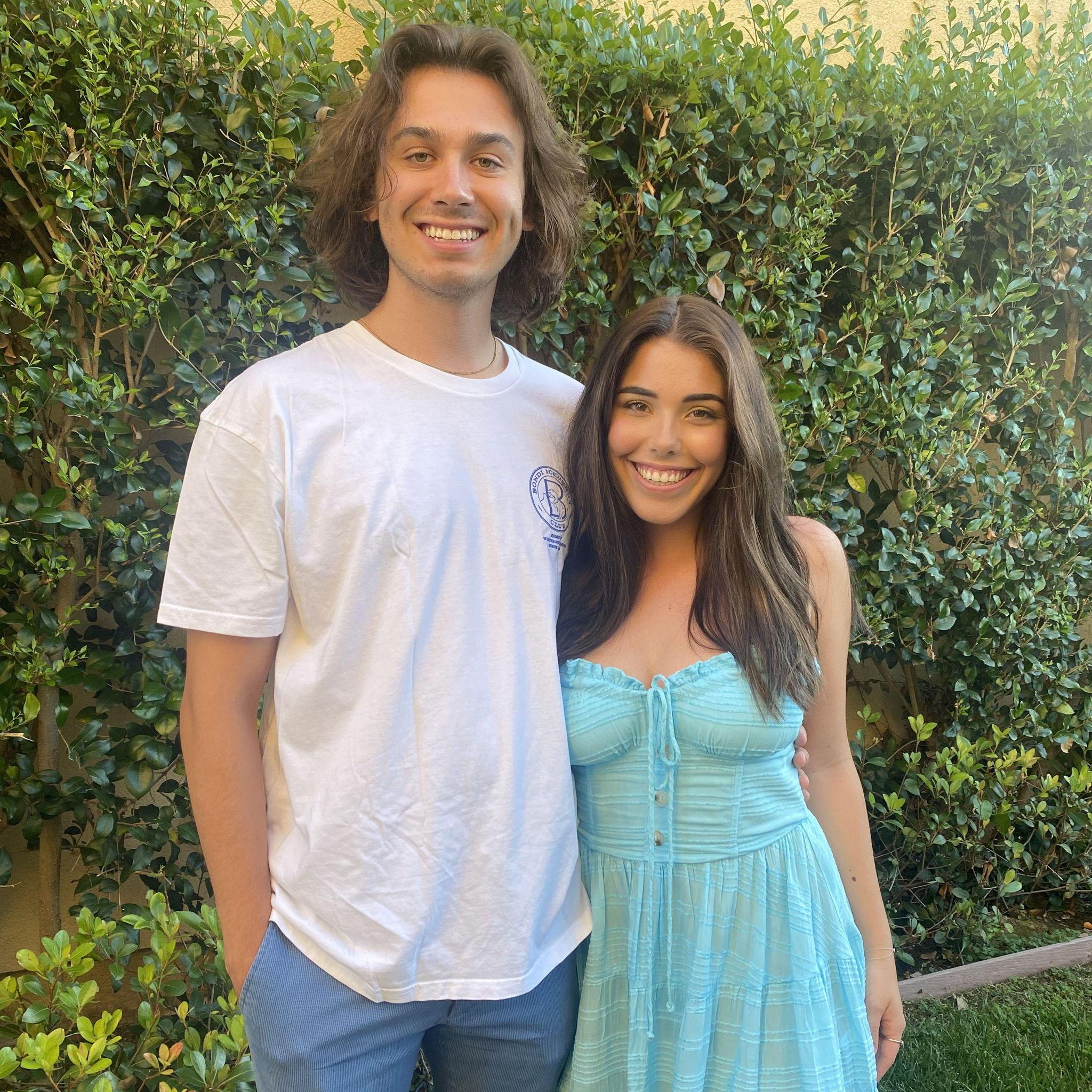 Mandatory pre-dinner picture before our date at the Beachcomber at Crystal Cove - Summer 2020