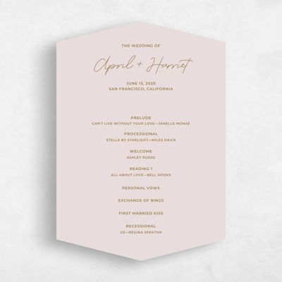Pink Diamond Wedding Program - Geneva