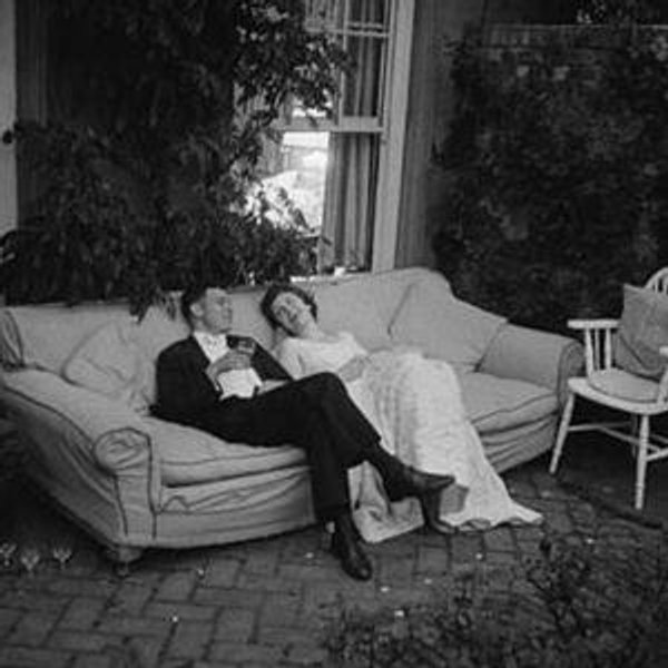 Couple At Party Framed Print by Thurston Hopkins