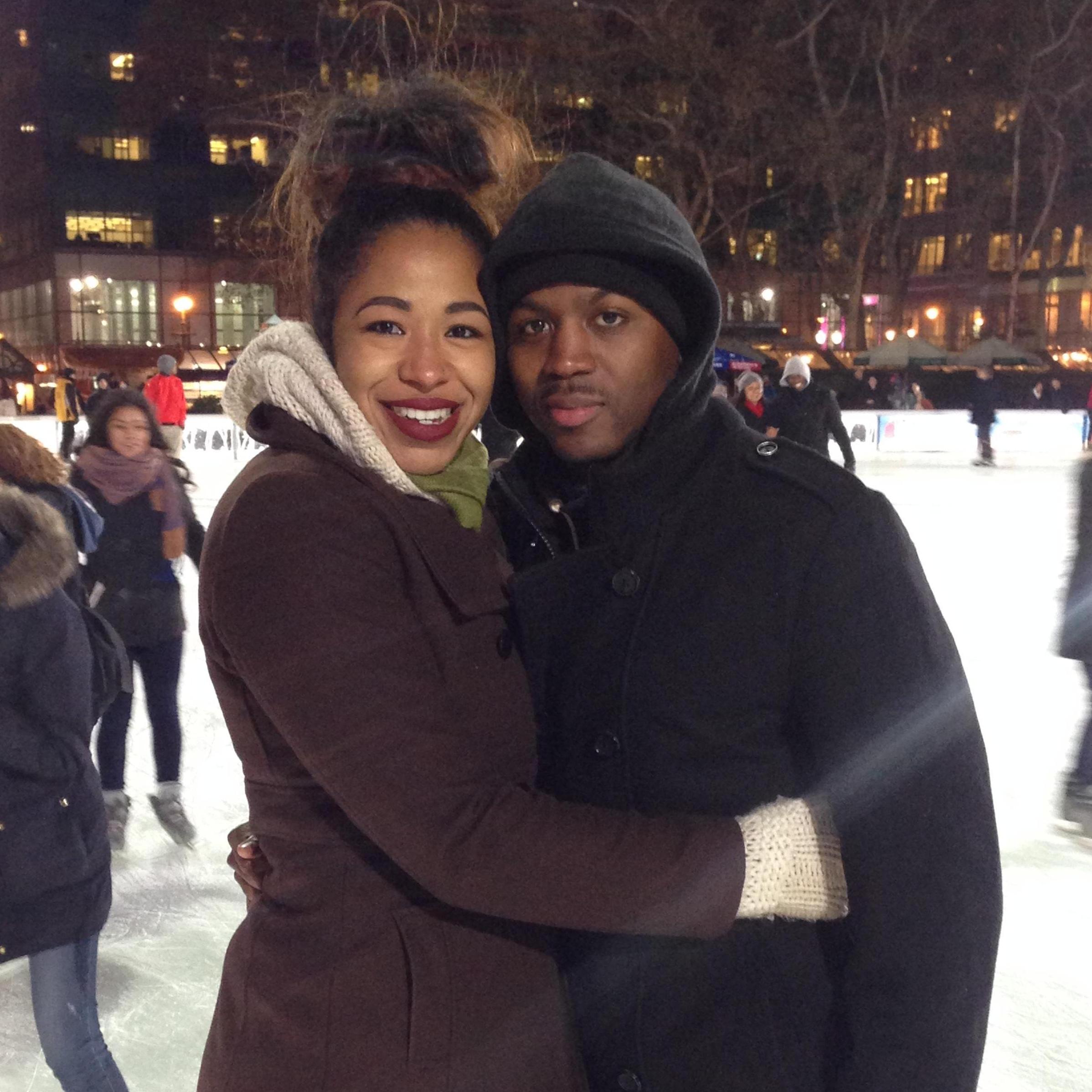 Ice skating in Manhattan. The skates cut our ankles and we never went back.