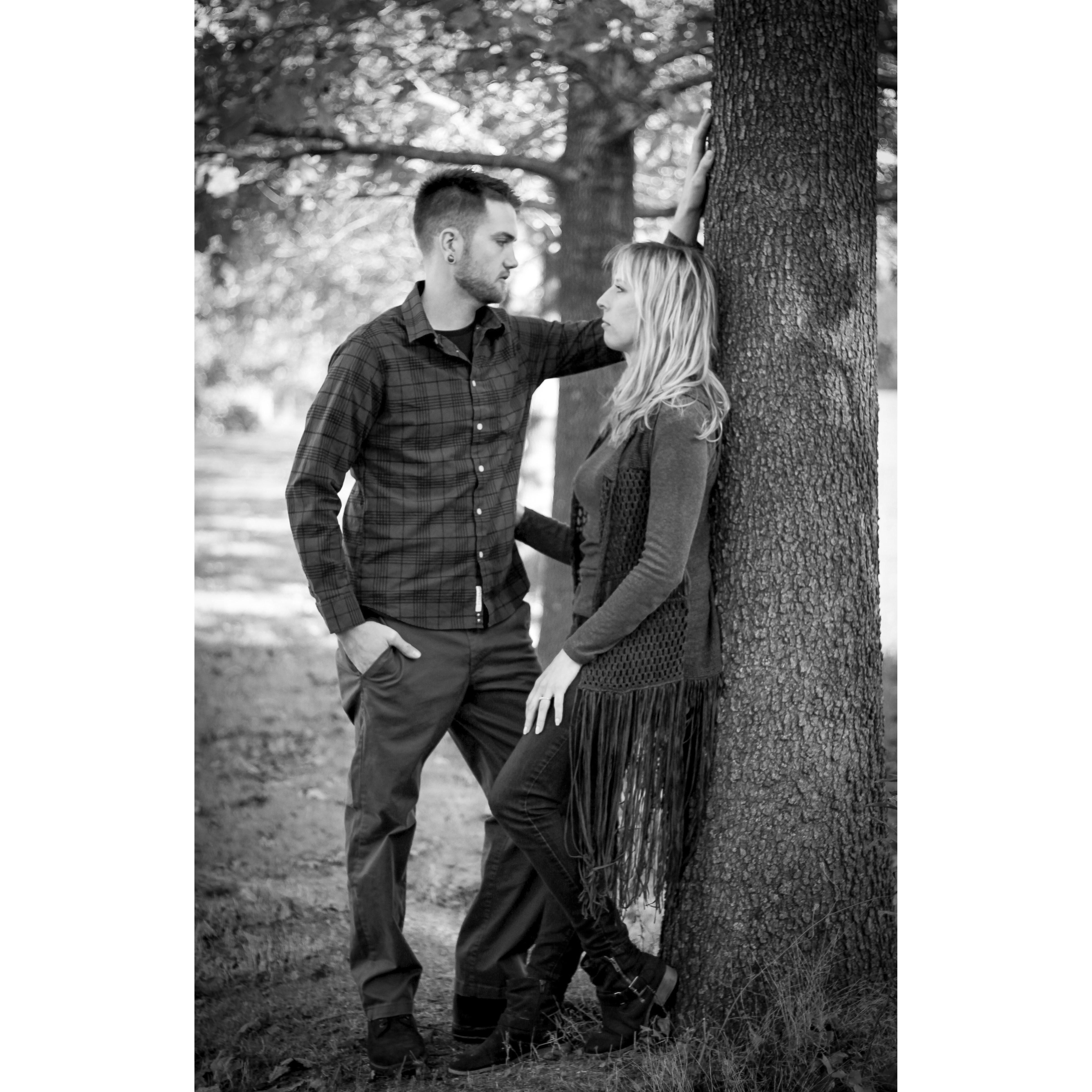 Engagement announcement photos taken by Erika's sister, Kelsey.