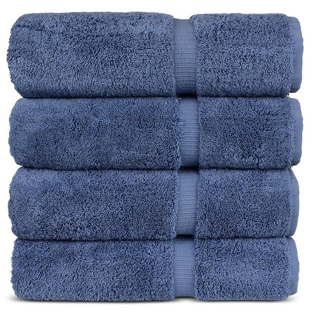 Chakir Turkish Linens Hotel & Spa Quality, Highly Absorbent 100% Cotton Turkish Towel Set (Bath Towel - Set of 4, Wedgewood)