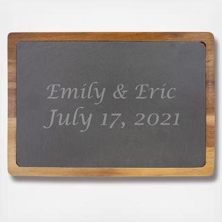Personalized Acacia & Slate Board