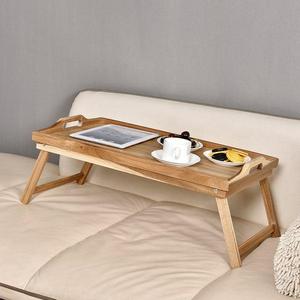 Acacia Breakfast Bed Serving Tray with Handle Foldable Leg