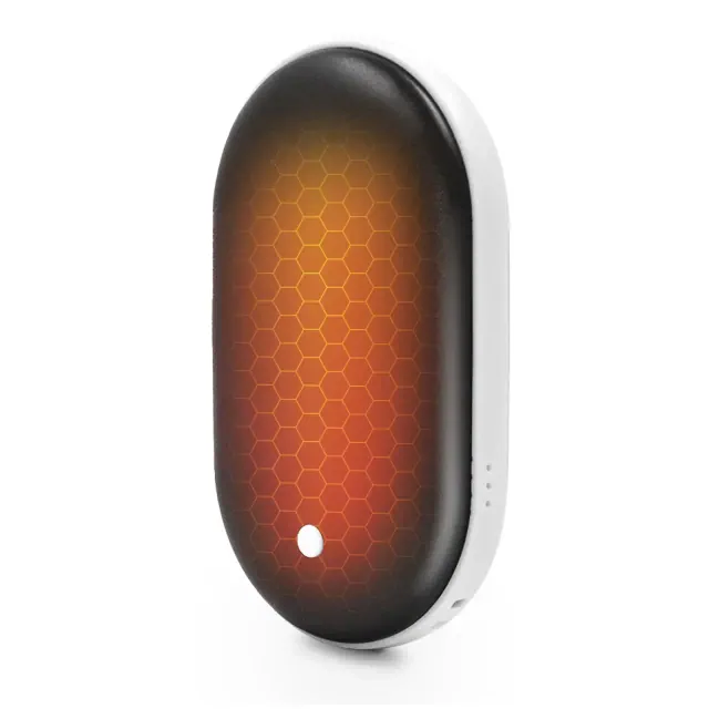 HOM 2-in-1 Rechargeable Hand Warmer & Powerbank - Ultra-Fast Heating with 5200 mAh Capacity - Up to 5 Hours of Continuous Use
