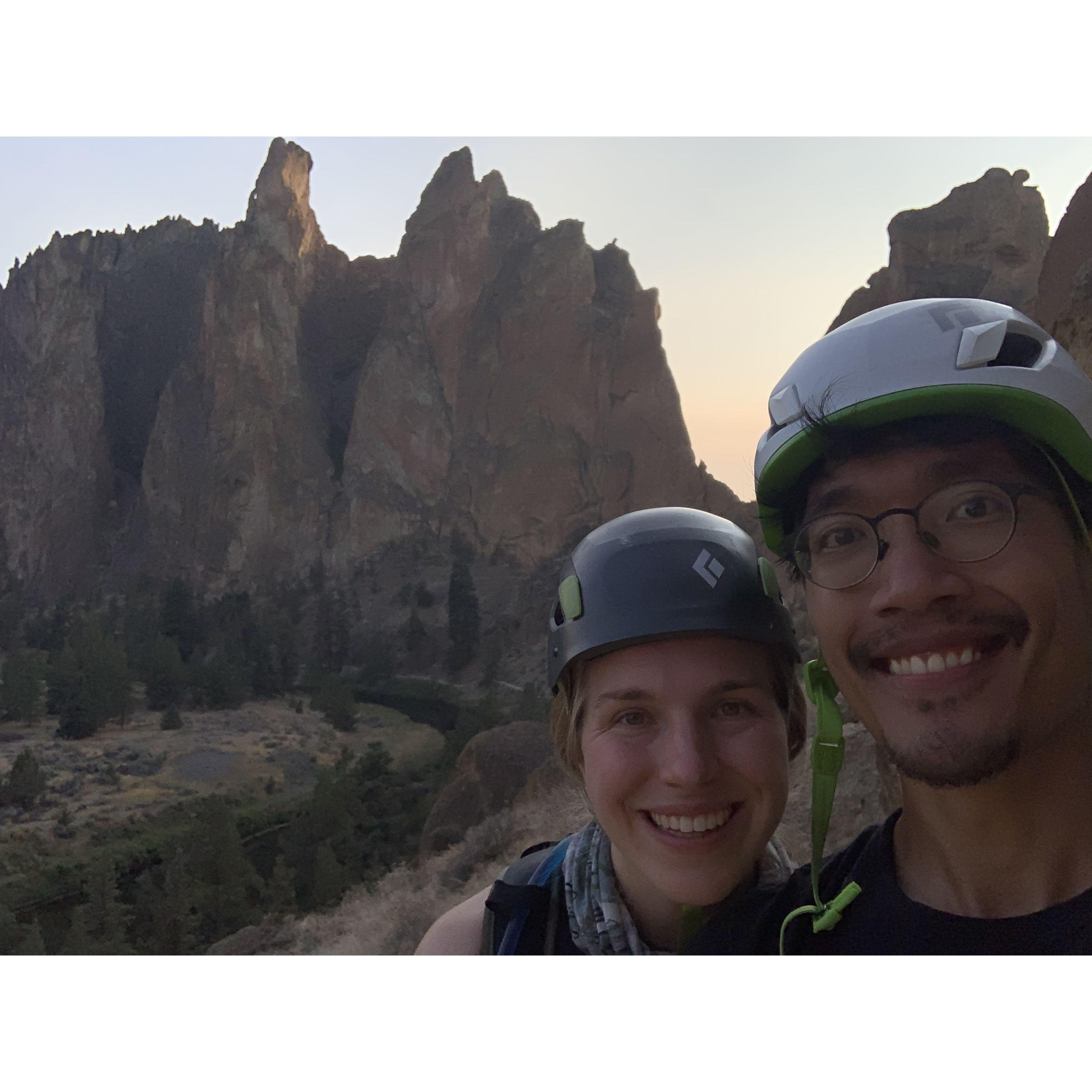climbing at Smith Rock 