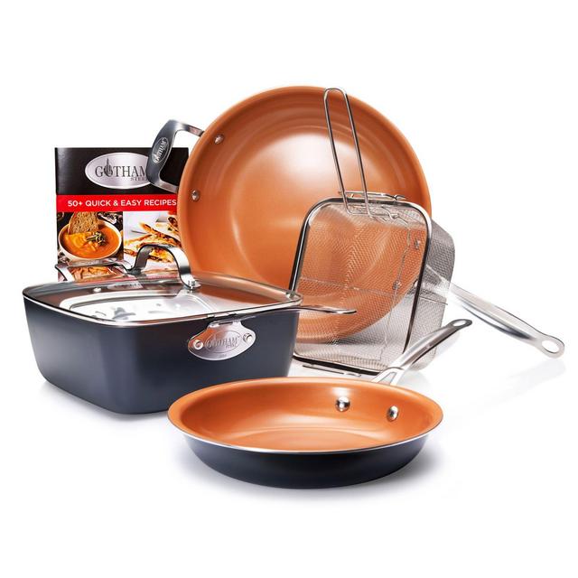 Gotham™ Steel 11-Piece Cookware and Pro Cut Knife Set
