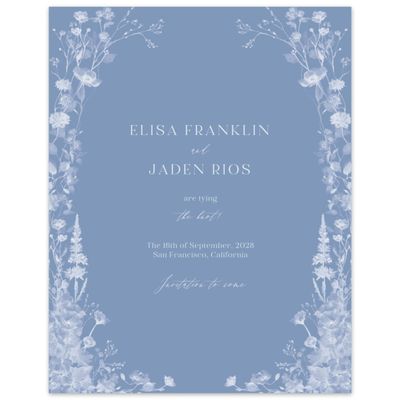 Denim Blue Wedding Digital Save the Date - Harley Portrait