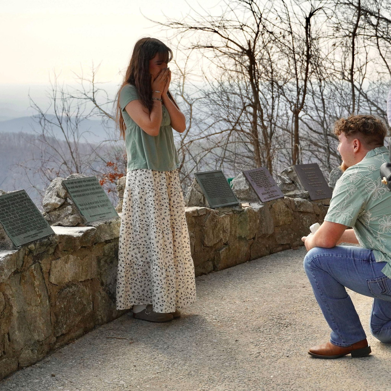 When he got down on one knee...