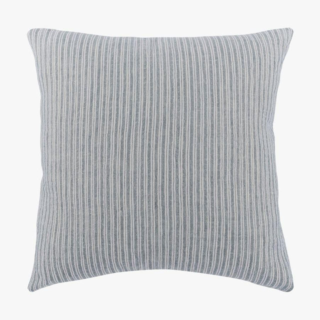 Antolin Striped Pillow Cover, 22" x 22", Blue