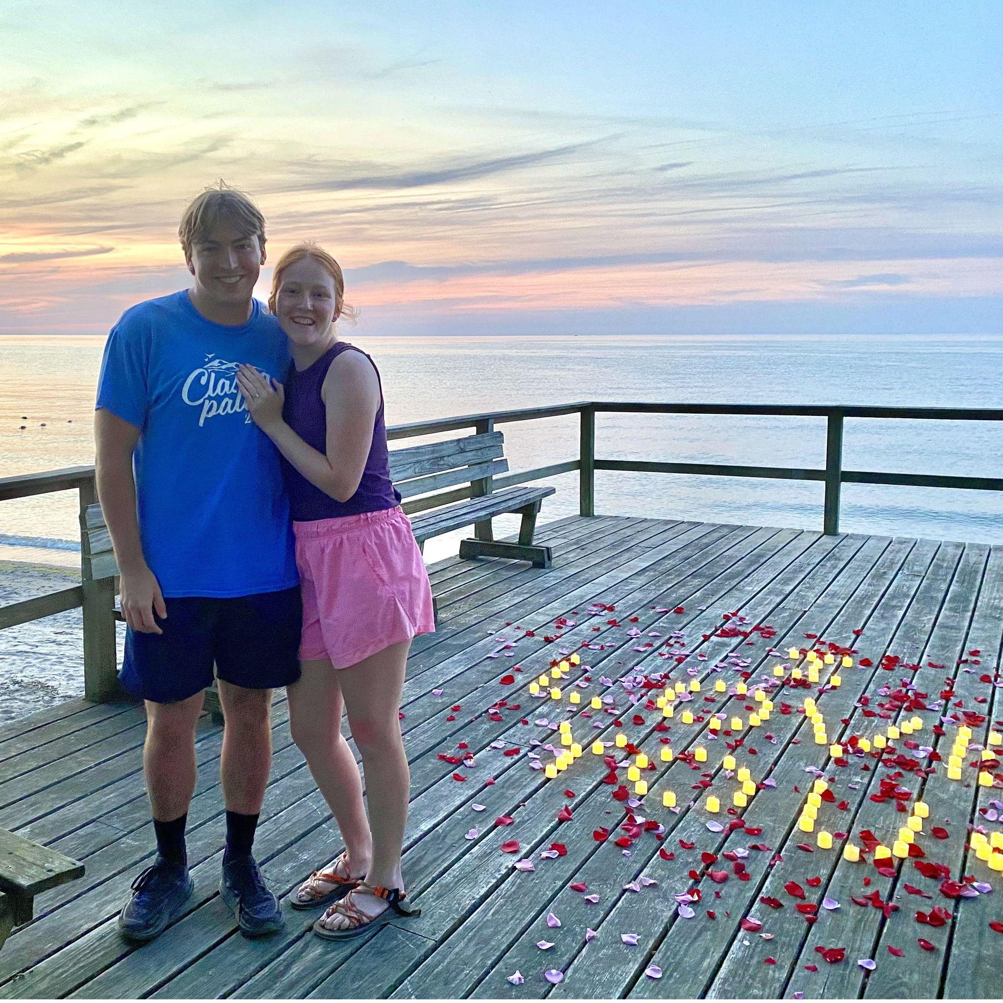 The perfect proposal at Beulah Beach