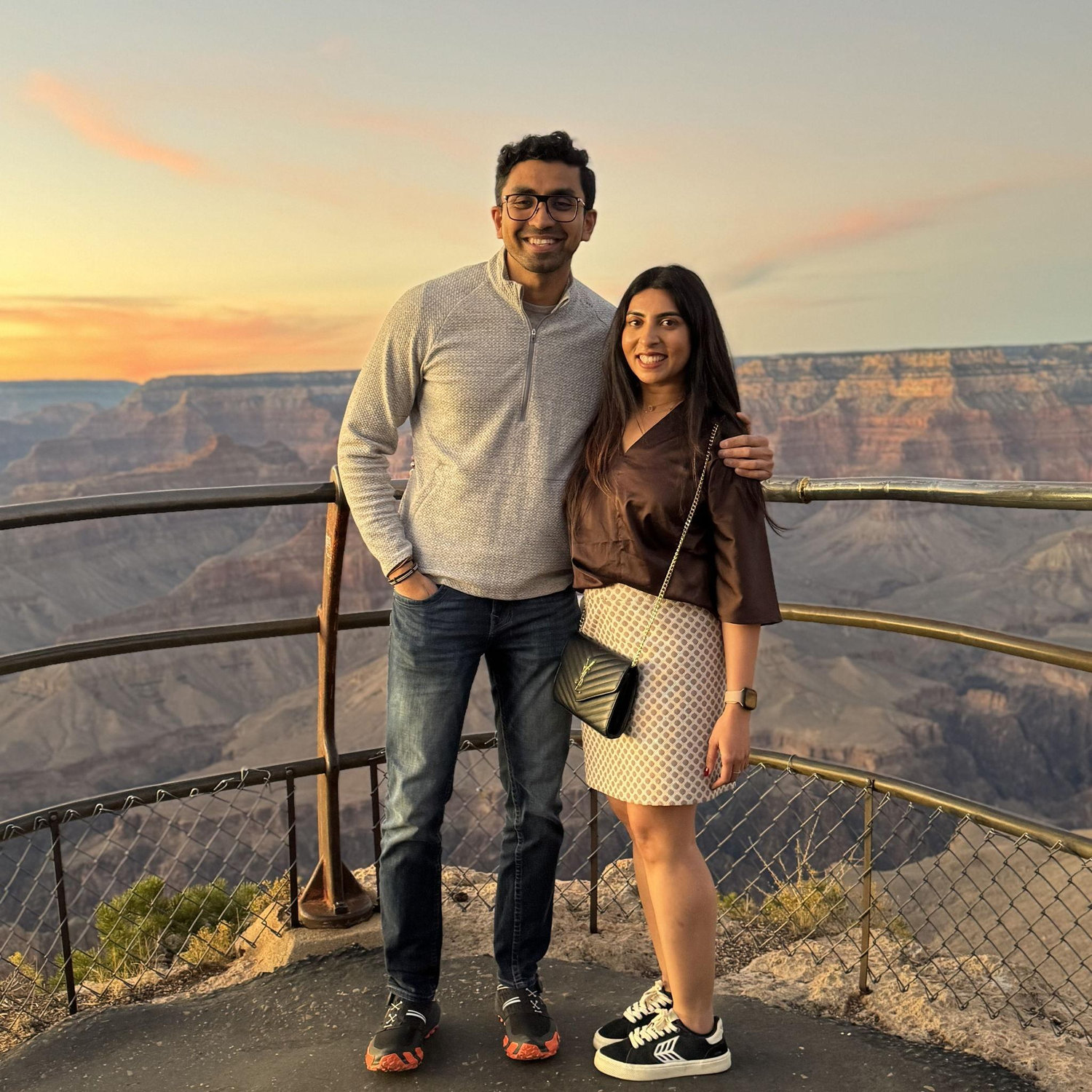 Tiny Us in Front of the Grandest Valley, AZ