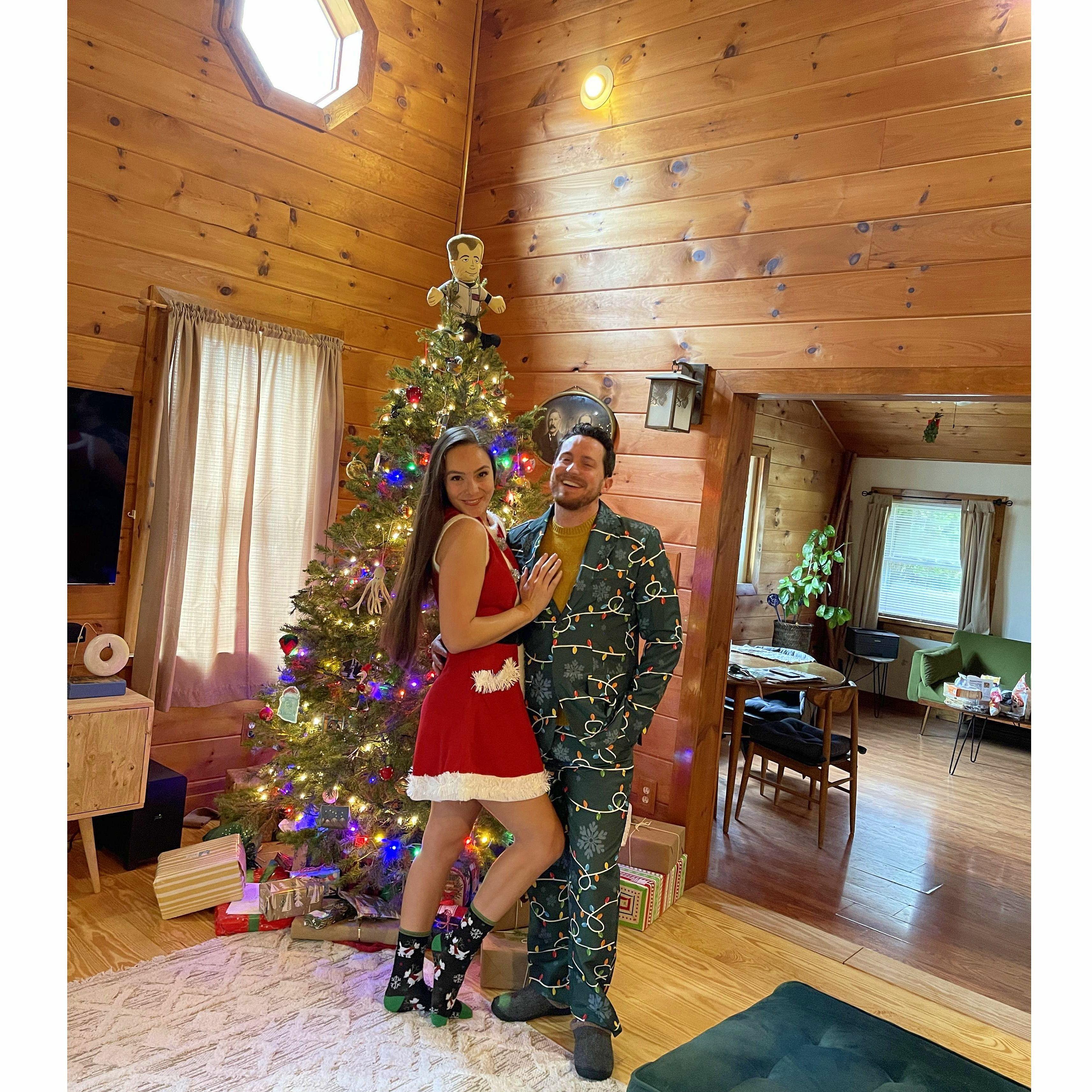 Our first Christmas together after 2 years long distance  -- Michael's sister, Grace, & brother-in-law, Chris, invited us to their incredible cabin in upstate NY