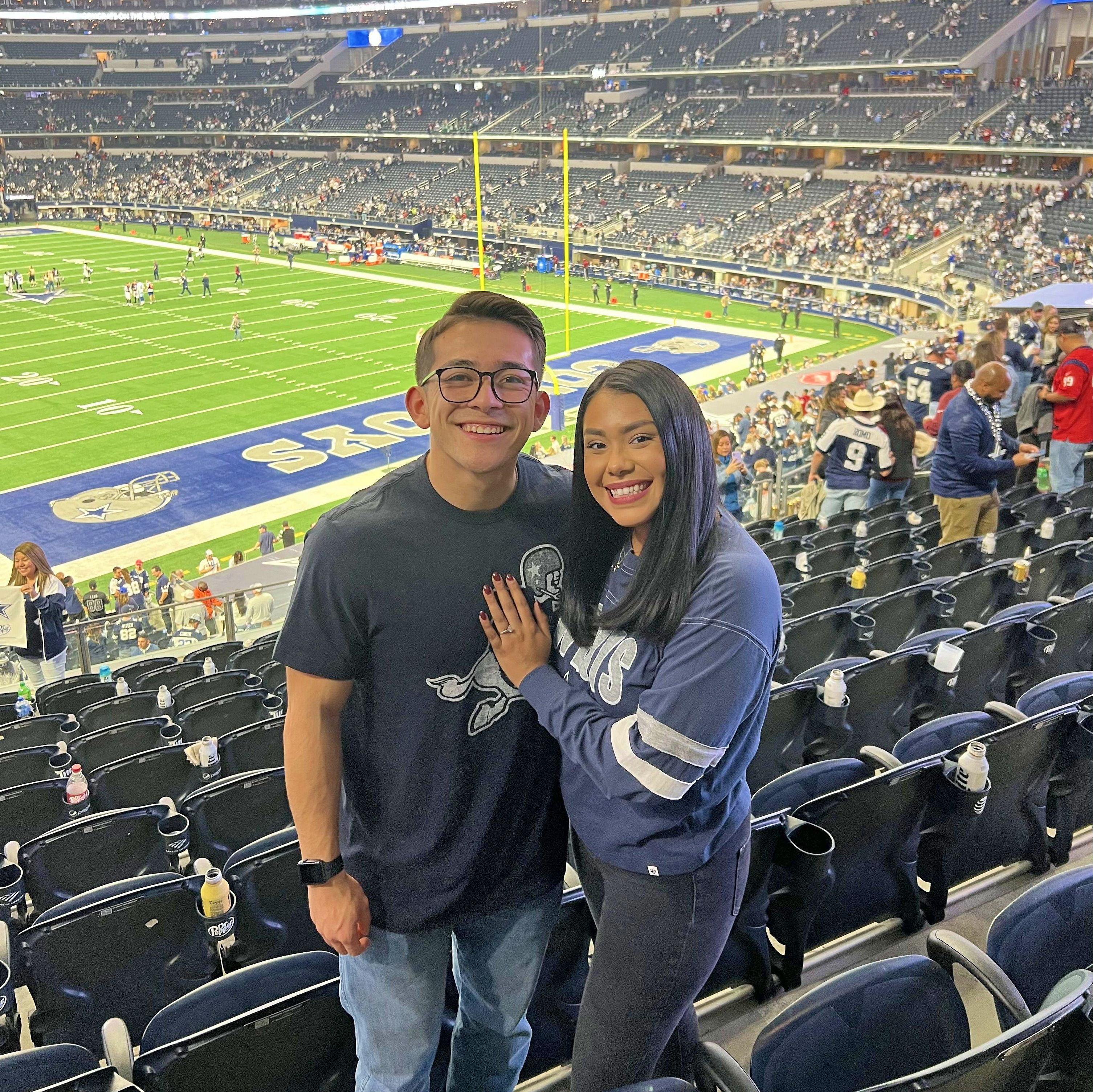 Our first Cowboys game together! #GoCowboys