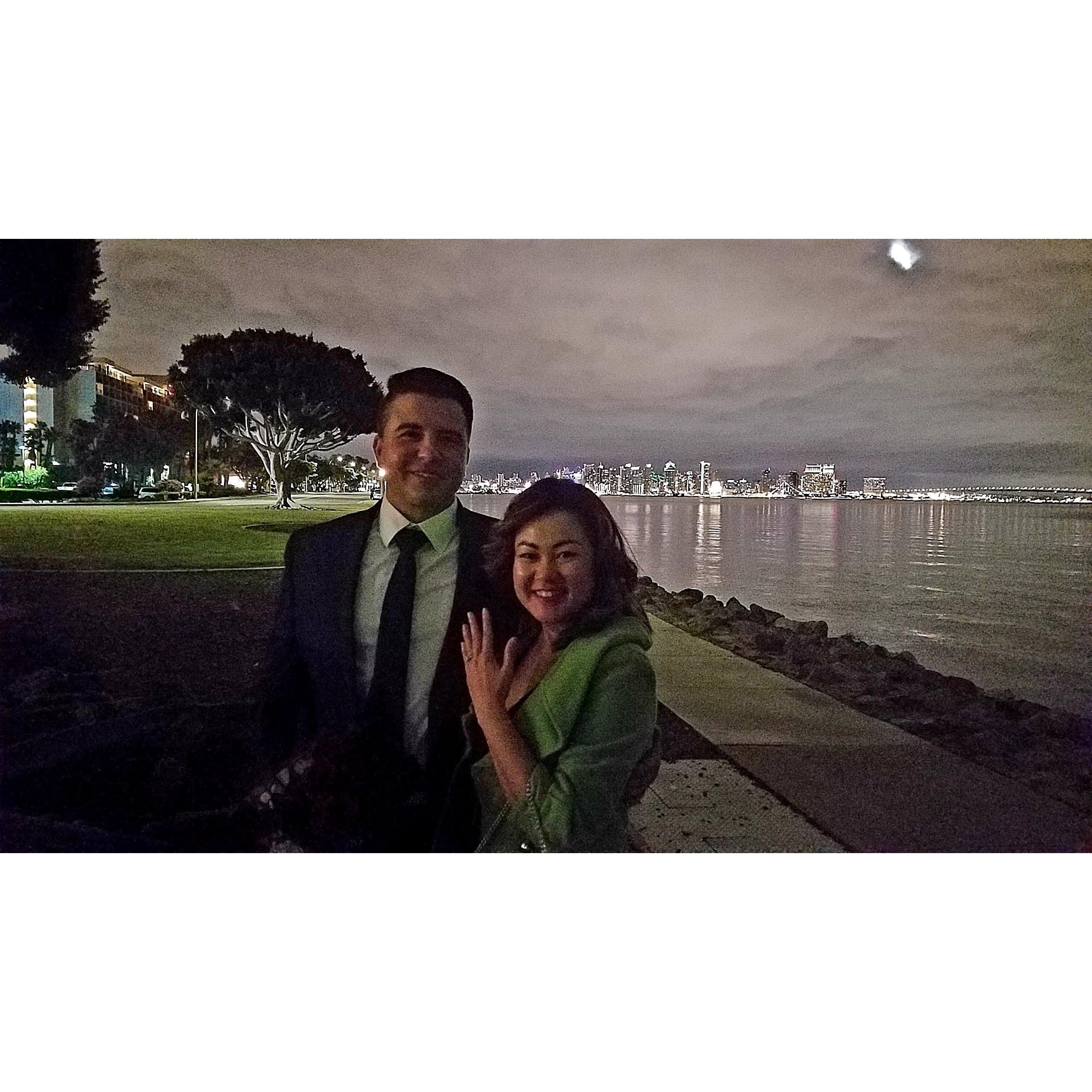 Our first picture as an engaged couple!
