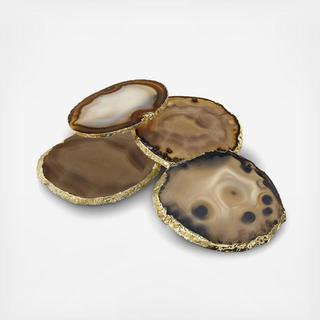 Gold Lumino Coasters, Set of 4