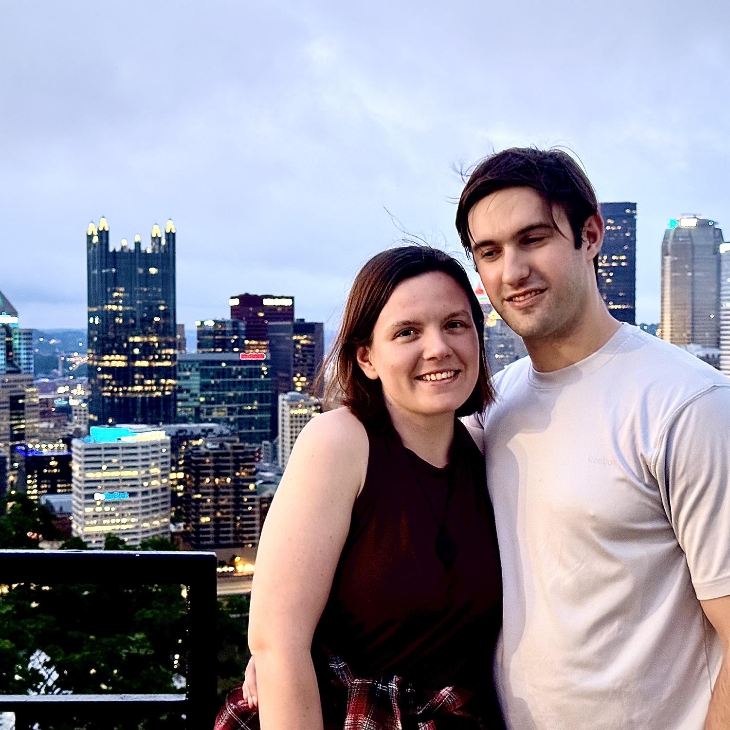Got to look out over the city of Pittsburgh with Yiming! It was beautiful!