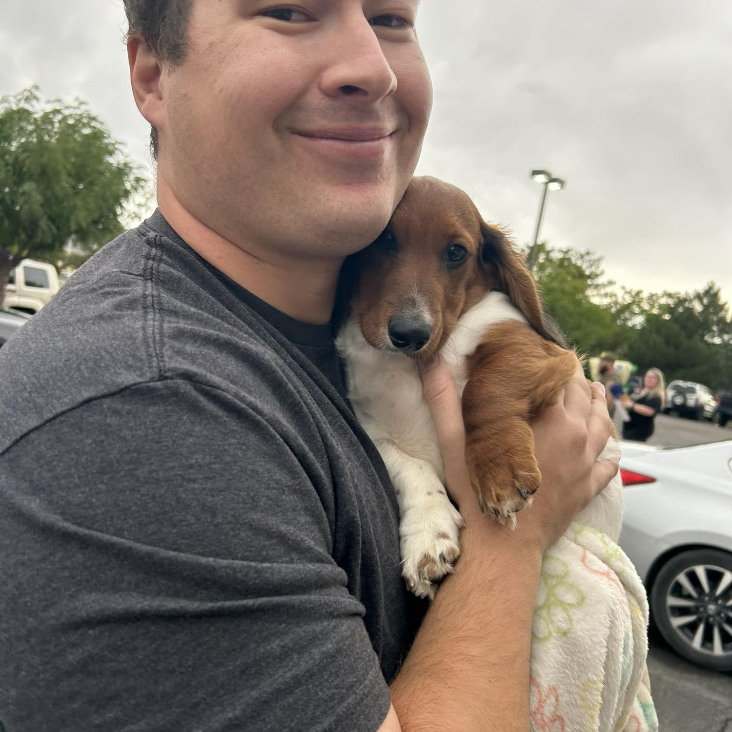 Dylan found the cutest little guy to join the family in September 2025!