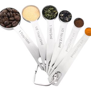 1Easylife 18/8 Stainless Steel Measuring Spoons, Set of 6 for Measuring Dry and Liquid Ingredients