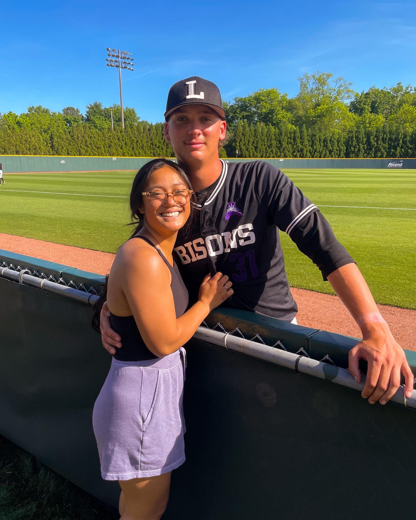After 6 years of dating, we finally took our first picture together at one of Patrick’s baseball games (May 2022)