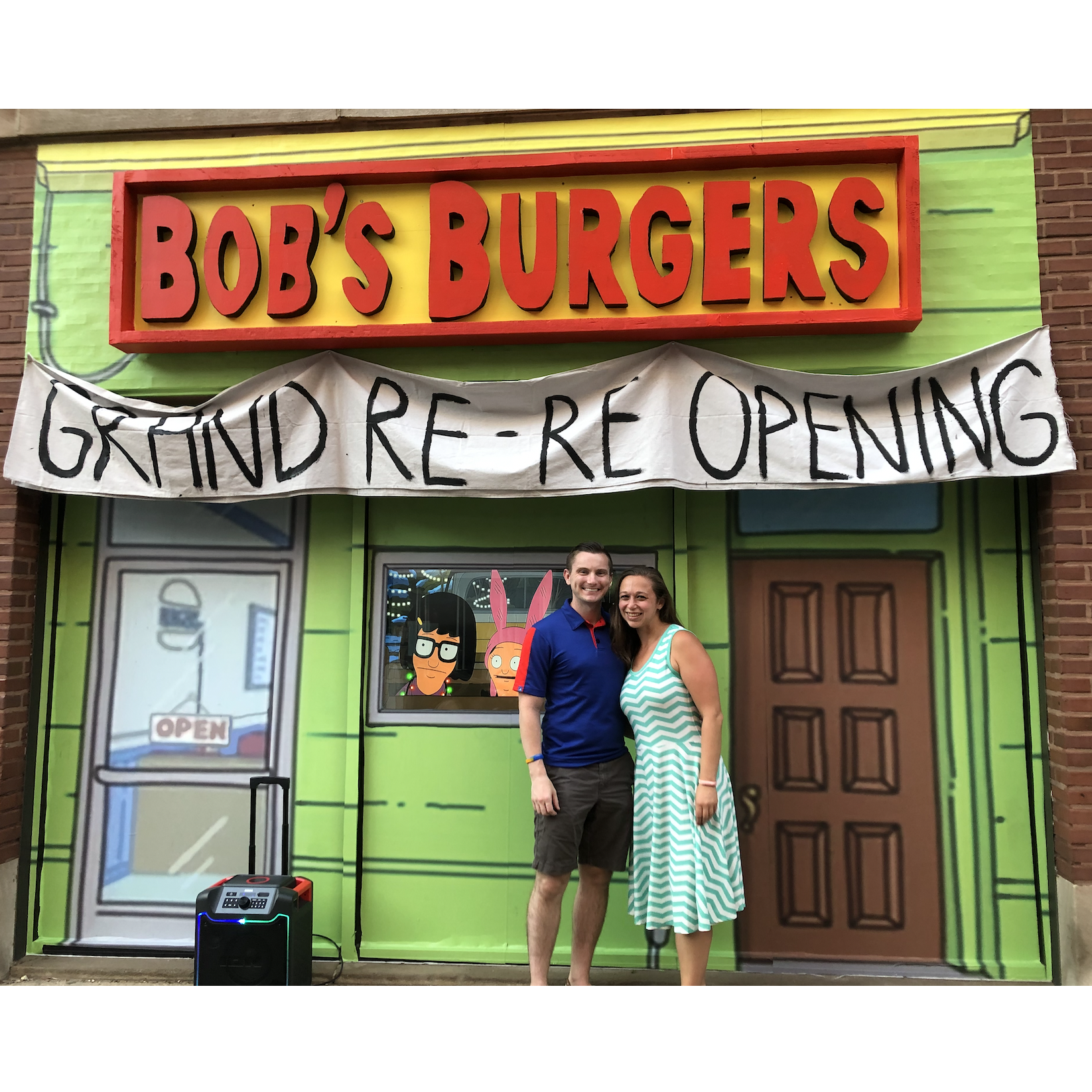 Checking out the Bob's Burger pop-up in Chicago!