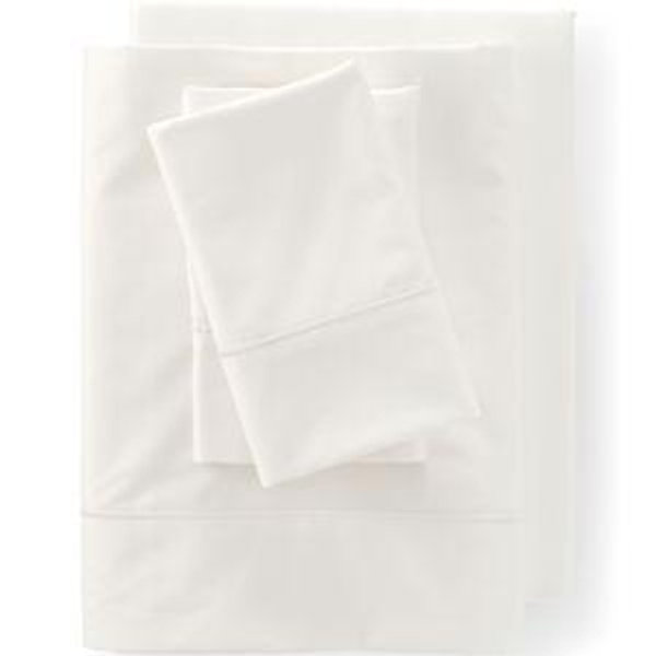 Ivory, King Sheet Set - 400 Thread Supima Cotton Sateen, Lands End