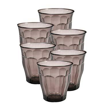 Duralex 1027SR06SE/6 Glass Tumbler, 8.75 oz, Gray
