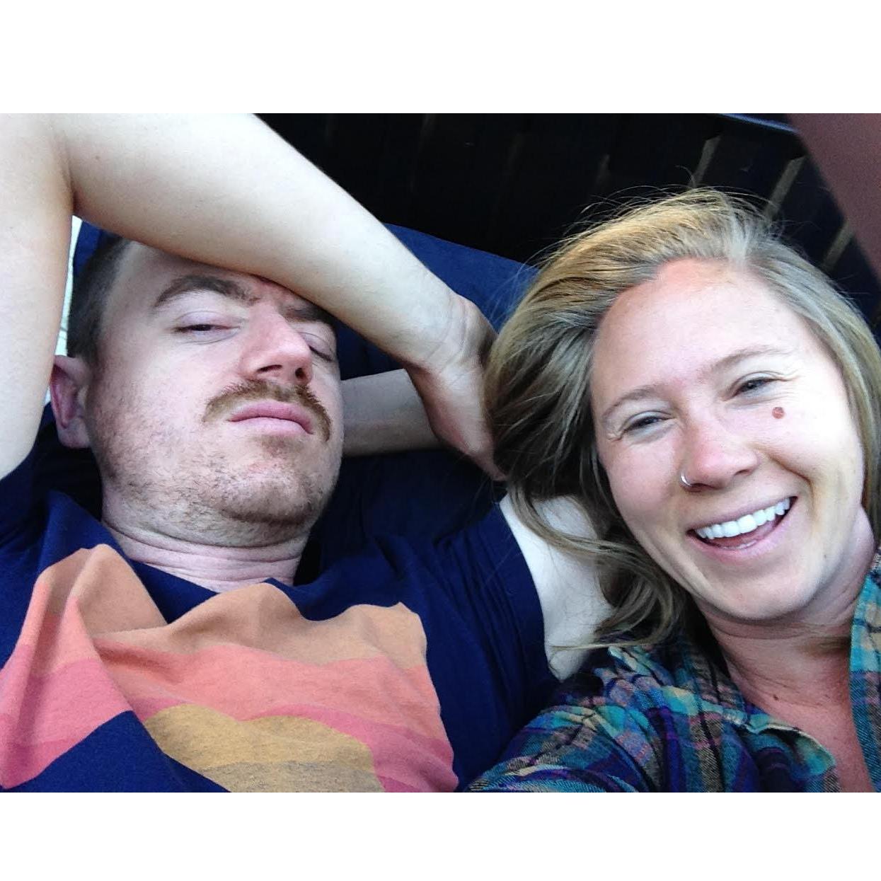 Surprise morning selfies from the truckbed