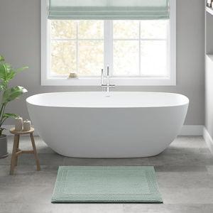 Madison Park Splendor Reversible 100% Cotton Tufted Bathroom Rug-3000 GSM Hotel Quality Luxurious Plush Medium Pile Bath Mat Absorbent, Quick Dry, Shower Room Décor, 20x30 Green