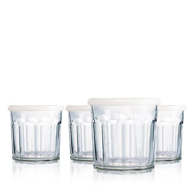 Luminarc Working Glass 14 oz. Storage Jar with Lid, Set of 4