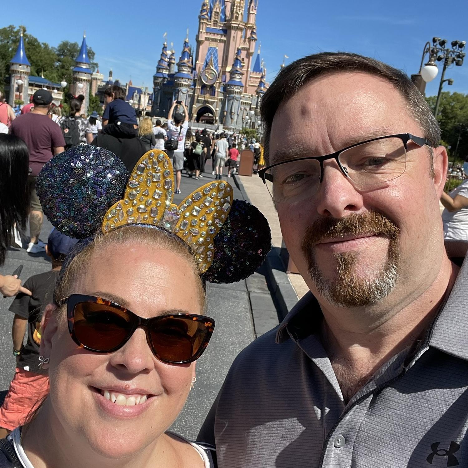 Robin's first visit to Disney World Magic Kingdom Park. Thanks honey, I felt like a kid again.