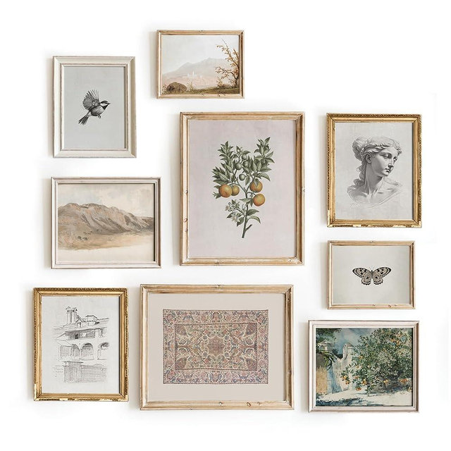 Vintage Wall Art, Vintage Birds, Sketch Art Decor, Botanical Prints For Framing, Landscape Wall Art, Country Wall Art, Farmhouse Art Prints, French Country Farmhouse Decor Set 9 (11x14 IN UNFRAMED)