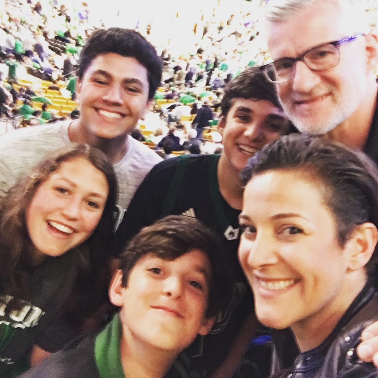Surprise trip for Woody and Sam to see their cousins and the Bucks play the Celtics - 2018