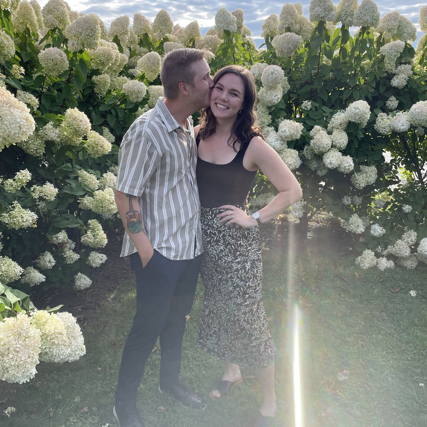 Travis took Brittney to visit RI in the summer, this is at Sweetberry Farms, where his mom worked!