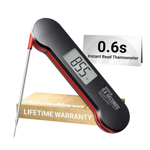 ThermoMaven Meat Thermometer Digital for Grill – 0.6 Seconds Instant Read with High Accuracy, IP67 Waterproof Food Thermometer with Backlit for Kitchen, Cooking, BBQ, Smoker, NSF Certified