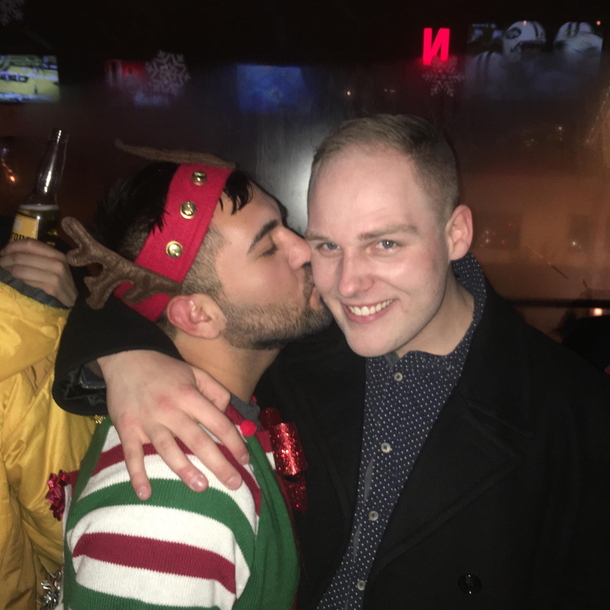 Coming out publicly as boyfriends together in our first post on social media. -Abe