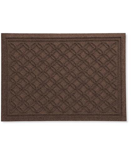 Heavyweight Recycled Waterhog Doormat, Locked Circles, Khaki