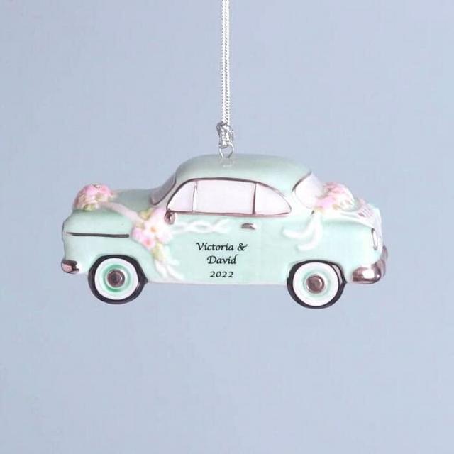 Lenox 2023 Just Married Vintage Car Ornament, 3.06, Multi