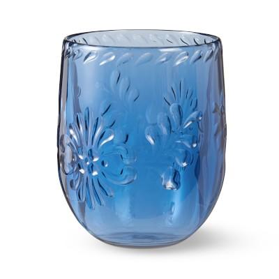 Sonora Outdoor Etched Tritan Stemless Wine Glasses