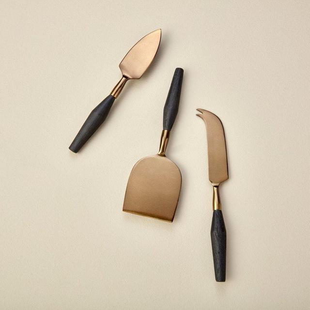 Black Mango and Antique Bronze Cheese Spreader Set
