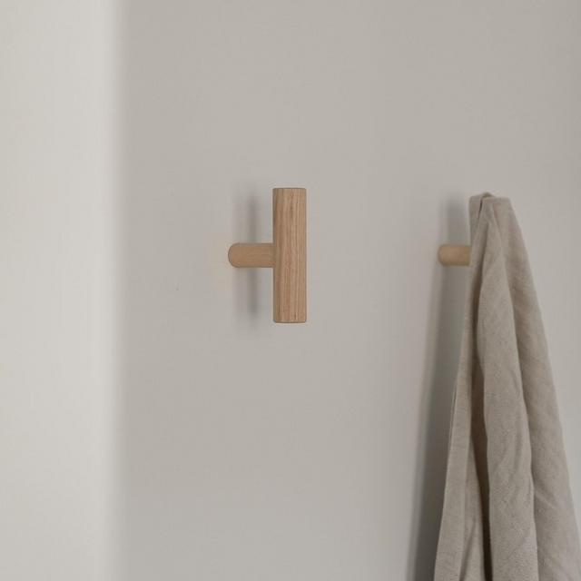 Two Modern Wall Hooks | Wooden Coat Hook | Wood or Wooden Wall Hook
