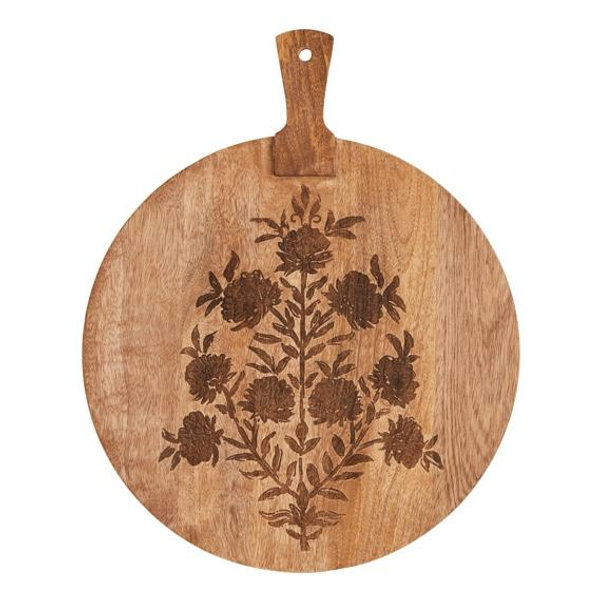 Block Print Engraved Round Board